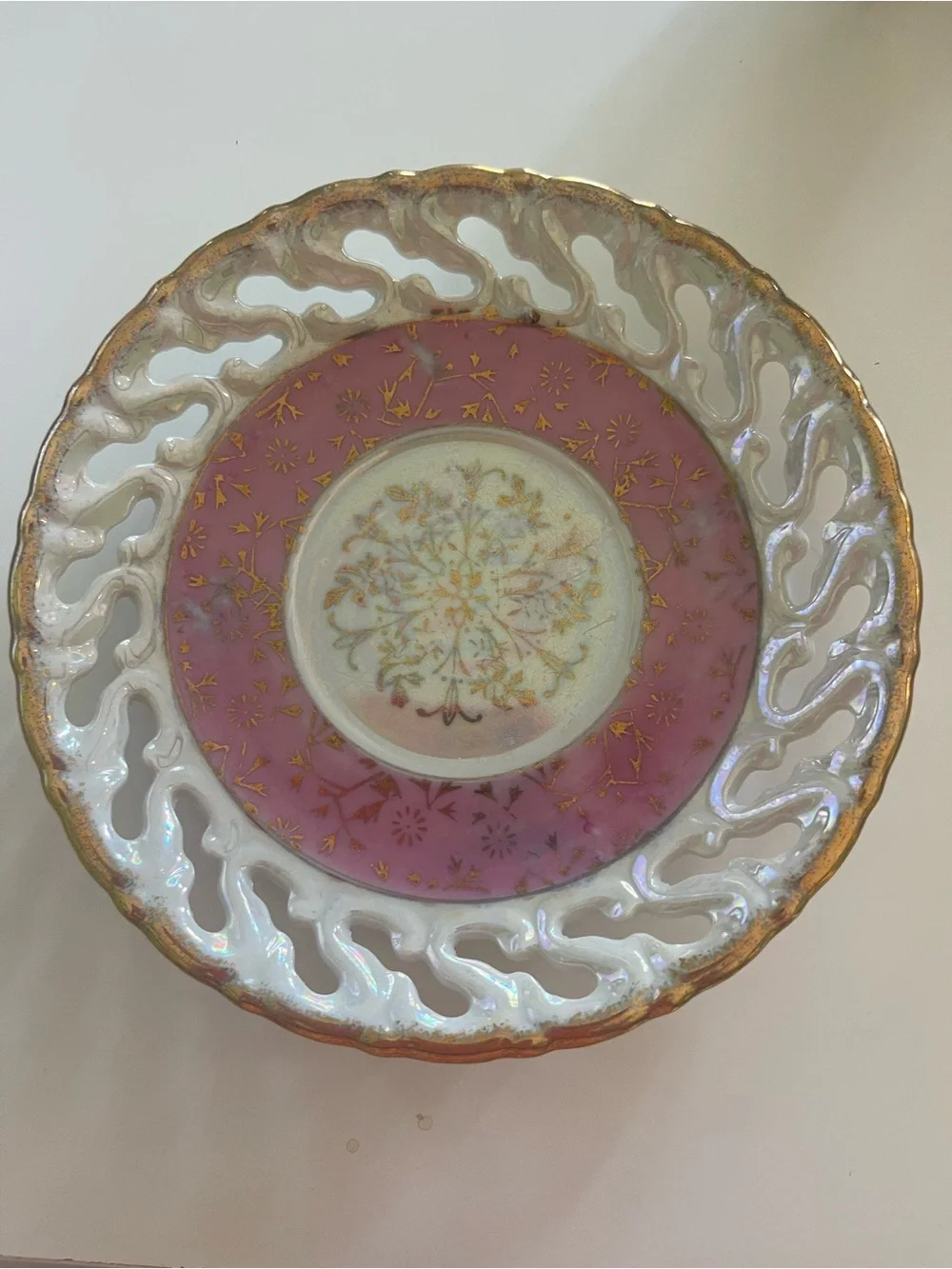 Vintage Pink and Gold Porcelain Teacup & Saucer Set